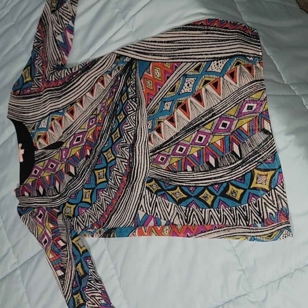Gibson Latimer Vibrant‎ Tribal Print 3/4 Sleeve Dress Women's S. NWOT Condition.